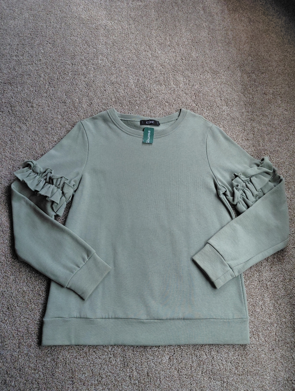 Icōne Green Crew Neck Top